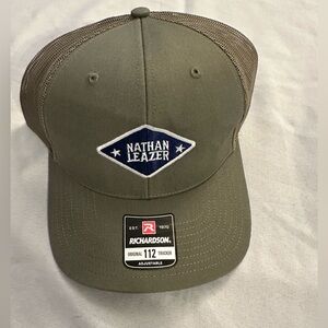 Nathan Leazer merch adjustable hat army green color NWOT